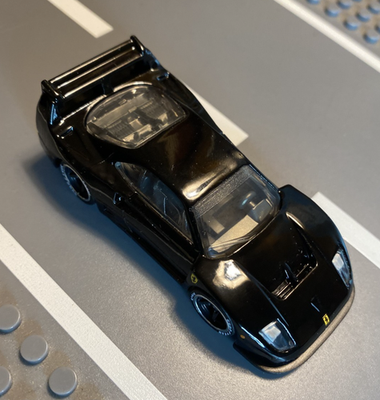 Hot Wheels Ferrari F40 Competizione BLACK CUSTOM Super RealRider