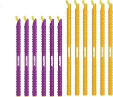 GRIPSTIC Bag Sealer - Reusable Chip Medium (Pack of 12), Purple, Orange 