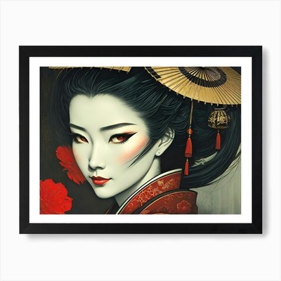 Asian Woman Art Print Framed Wall Art Poster Canvas Print Picture