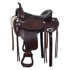 27HS HILASON Western Horse Saddle American Leather Flex Tree Trail & Pleasure