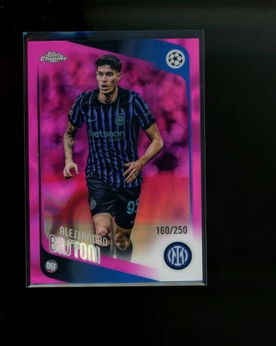 2025-26 Topps Chrome UEFA Club Pink Lava Refractor #143 Alessandro Bastoni /250