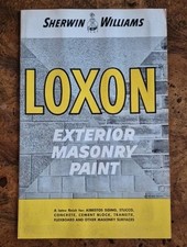 Vintage Pre 1960 Sherwin Williams Loxon Exterior Masonry Paint Brochure RARE