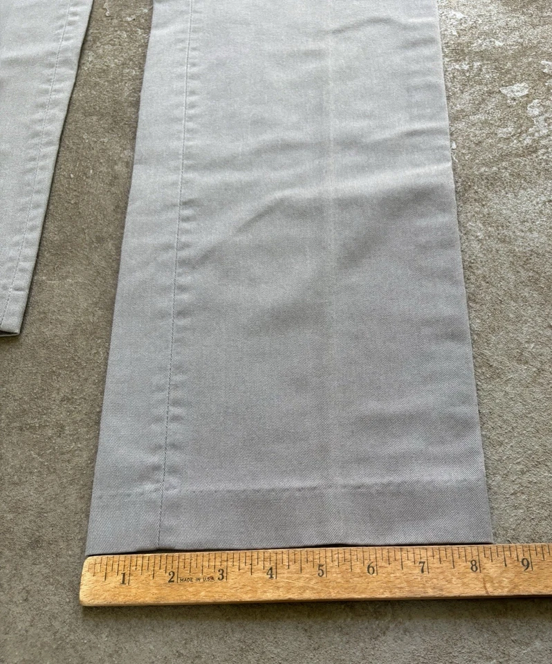 VTG Men’s Relaxed Pleated Gray Chino Pants 27x31 Talon Zipper Faded Distressed - Image 2 of 4