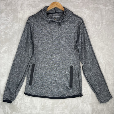 Express Men's Performance Hoodie Men's Small Gray Heathered Cyber Athleticism