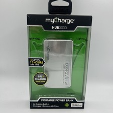 myCharge Hub 3000MaH Portable Power Bank Lithium Ion-3 Device At Once-New/Sealed