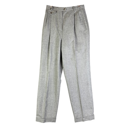 Lauren Ralph Lauren 100% Worsted Wool Pleated Trouser High Waist Women 10 Vintag