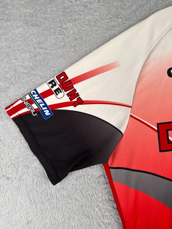 Jersey de ciclismo Louis Garneau adulto 2XL XXL rojo negro neumático de descuento 1/2 cremallera polietileno Foto 3 de 4