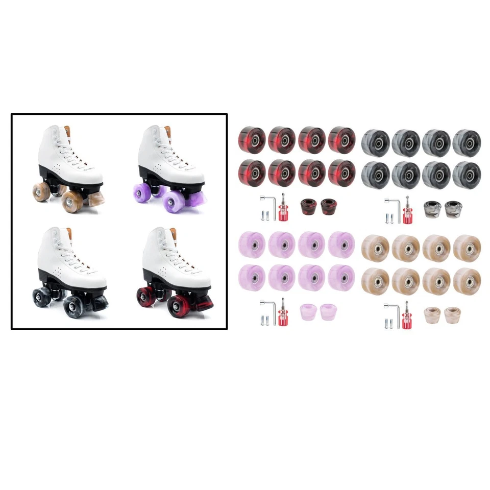 8 Roues de skate avec roulements 58 x 32 mm Remplacement des roues en PU - Photo 1/1