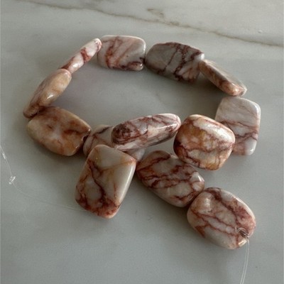 Rectangle Sea sediment jasper Gemstone Beads Strand 