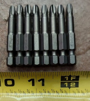 8 Phillips PH3 Insert Drive Bits 1/4'' Hex Shank Screwdriver Drill Insert Power