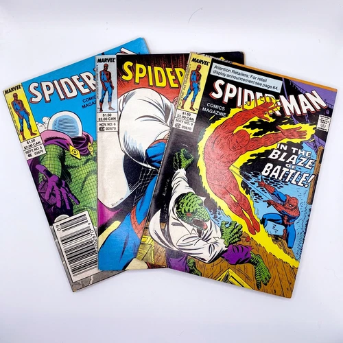 Vintage 1987 Spider-man Marvel Comics Mini Digest Comics Magazine - Lot of 3