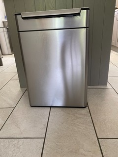 Simple Human 48l Touch Bar 2 bin Recycle Bin in stainless steel