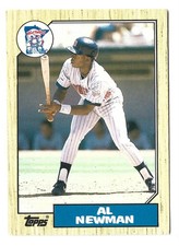 1987 Topps Traded Al Newman #86T RC Rookie Minnesota Twins Baseball Card MLB