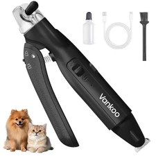 2 in 1 Dog & Cat Nail Clippers & Trimmers with LED Lights, Splash Guard - Pet...