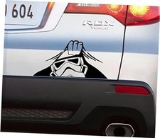 Stormtrooper Peeking Decal Vinyl Sticker Auto Car Truck Wall Laptop  Black 