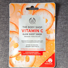 The Body Shop Vitamin C Camu Camu Glow Face Sheet Mask 18ml Biodegradable Vegan