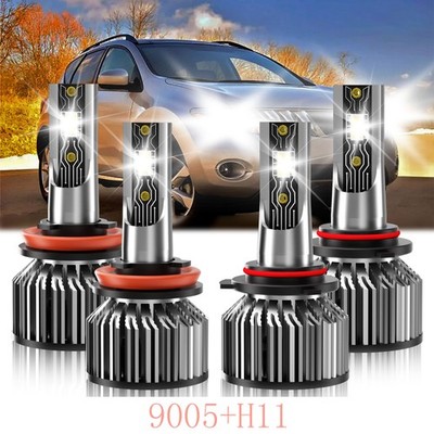 For Nissan Murano 2009-2014 Car Front LED Headlight Bulb High&Low Beam Kit 6500K