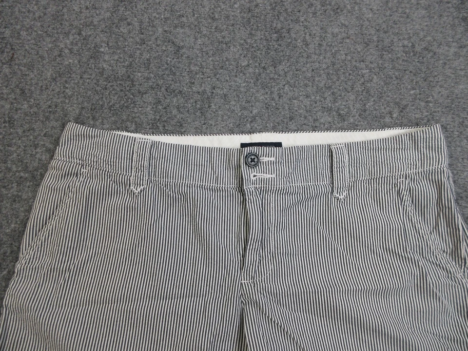 Tommy Hilfiger Pantalones Cortos Mujer Talla 12 Azul Blanco Rayas Algodón Informal Verano Foto 3 de 4