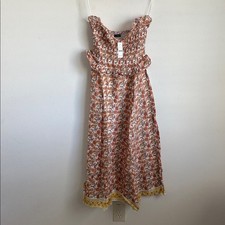 J Crew Ravenna dress in sunset rose block-print ramie XS