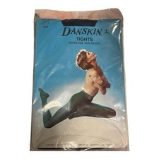 Vintage Danskin Seamless Run-Resist Tights 80s Style 69 Size B Navy Blue NEW