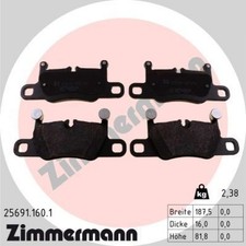 Zimmermann 25691.160.1 Bremsbelagsatz für PORSCHE 911 991 Bremse Bremsbeläge