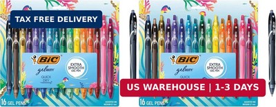 BIC Gelocity Quick Dry Ocean Gel Pens 16 Count 0.7mm Medium Point 2 Pack