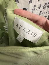 Azazie Light Green Sleeveless Bridesmaid Dress Size AG