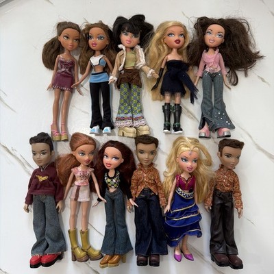 Lot of 11 Vintage Bratz Dolls - Assorted Collection with Outfits