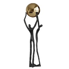 Metallskulptur mit Kugel Modern Skulptur mit Kugel Elegant f&uuml;r Wohnzimmer, Regal