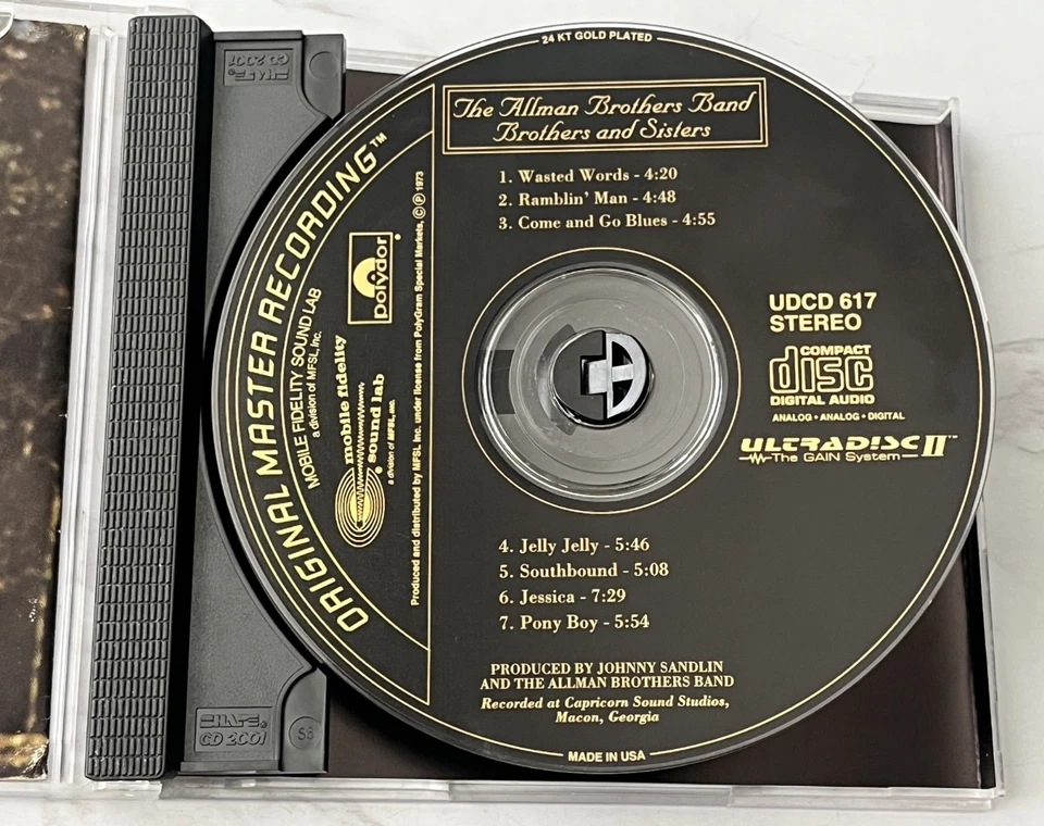 The Allman Brothers Band Brothers And Sisters CD MFSL ULTRADISC II 24KT GOLD OOP Foto 2 de 4