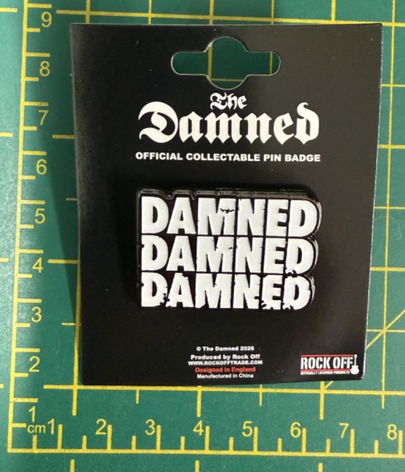 The Damned Stacked Logo Very High Quality Metal Badge Officially Licensed