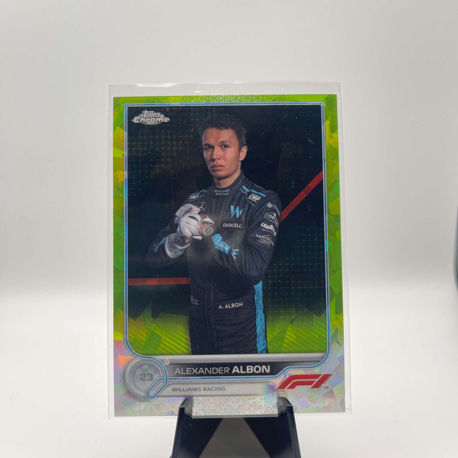 2022 F1 Formula 1 Topps Chrome Sapphire Alex Albon Chartreuse /199 #54