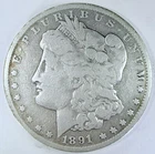 1891-CC $1 Morgan Silver Dollar