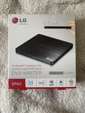 LG External Ultra-Slim Portable Black DVD Writer SP60