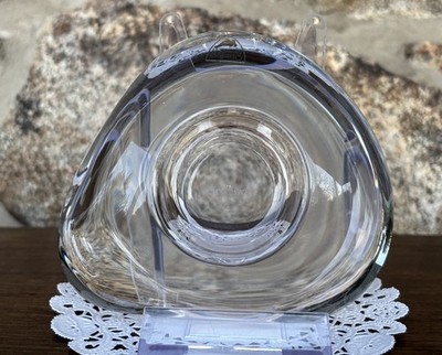 Orrefors Freeform Lightstone River Rock Clear Glass Votive/ Tealight Holder