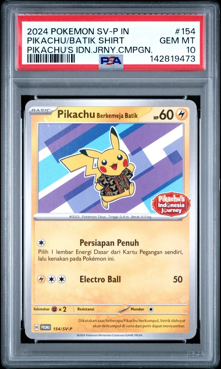 Pikachu Pokémon TCG Professional Sports Authenticator (PSA) Grade