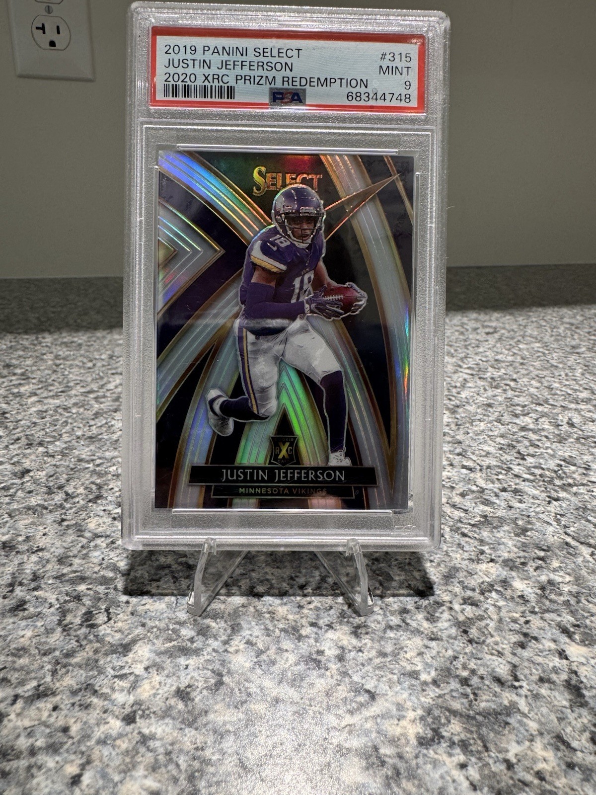 2019 Panini Select - 2020 Xrc Prizm Redemption Justin Jefferson #315 (RC)