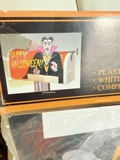 Vintage 1995 Mailbox Cover "Happy Halloween" Dracula Theme New