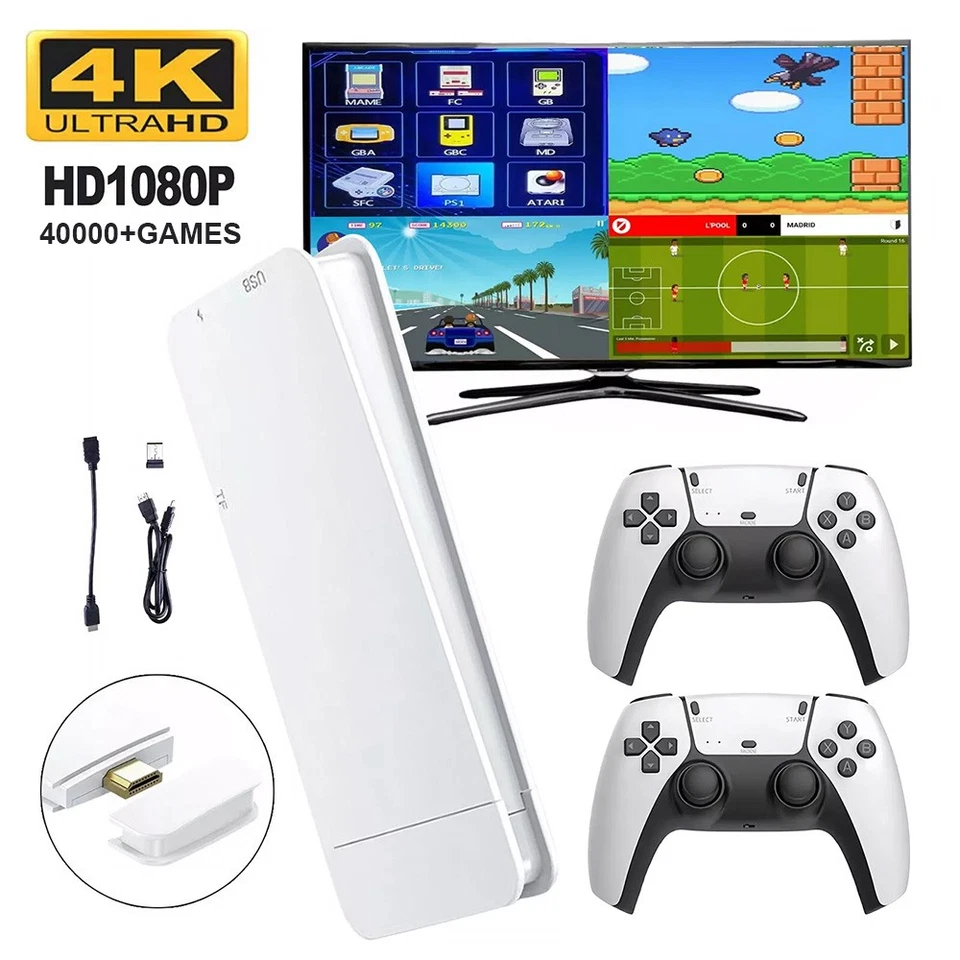 M15 Retro Games Console HDMI 4K Arcade Video Game Stick Wireless Controller 128G - Image 2 of 4