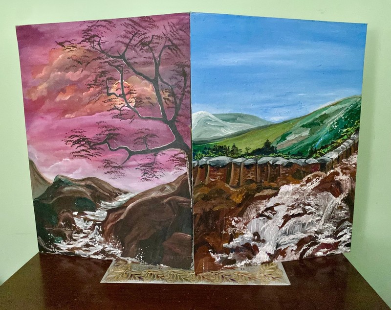 Vintage Original Oil Paintings of Contemporary Landscape - Lot of 2
