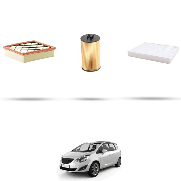 Hoffcar Wartungsset - 3 Filter FüR Opel Meriva B 1.4 LPG 88KW Ab 2011-image