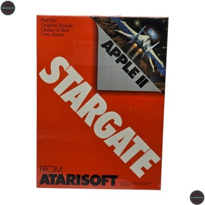 Stargate  Apple II Disk Spiel Big Box SEALED NEW Hangtab Atarisoft 1984
