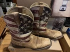 Ariat Circuit Proud Western Cowboy Boots Leather American Flag Patriot USA 11.5D