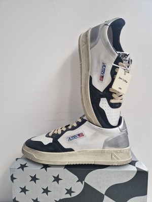 AUTRY SNEAKERS AVLM SVM MEDALIST  SUPER VINTAGE  SILBER-SCHWARZ-WEISS Gr. 44