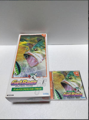 Contrôleur Canne à Pêche SEGA Dreamcast HKT-8700 – Avec Jeu Get Bass – NTSC-J Japon