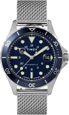 DEFECTIVE Timex TW2U38200 Men's Automatic Watch 41mm Case Stainless Steel Strap