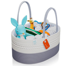 Diaper Caddy Baby Organizer Cart for Nursery, Car Diaper Caddy for Baby Boy/Girl