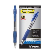 Pilot G2 Premium Gel Roller Pens x Fine Pt Blue 0.5   12 Pens New In Box 31003