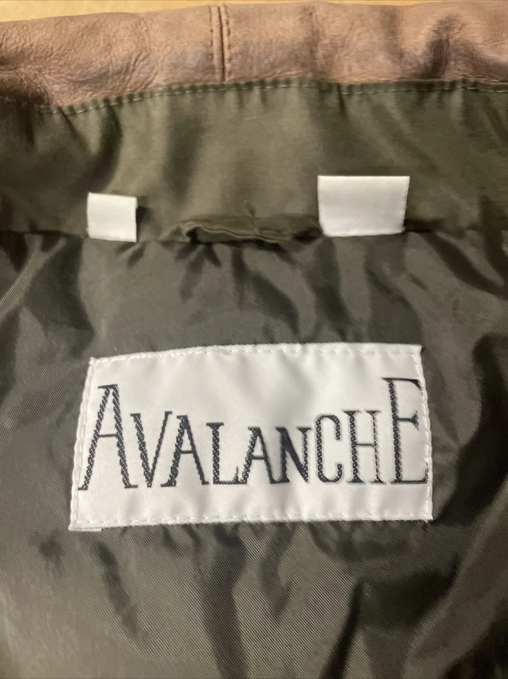 Abrigo Chaqueta Avalanche Para Hombres L Protector contra el Clima Verde Oscuro Ligero Cuello Marrón Foto 2 de 4