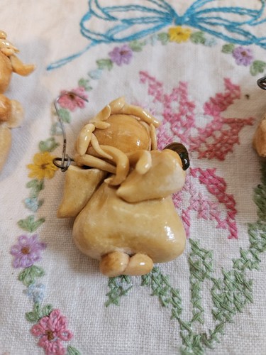 Lot 3 Handmade Angles Hanging Ornament Vintage Christmas 1983 - Picture 7 of 8